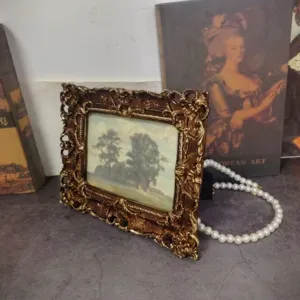 Vintage retro antique picture frame tabletop decorative desk photo frame for home decor art display