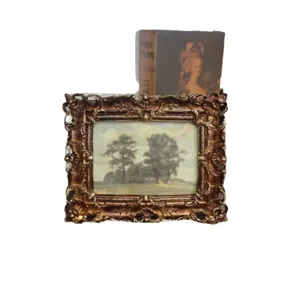 Vintage ornate picture frame desktop photo holder European style decorative art display piece
