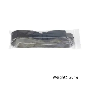 Nylon tactical belt with automatic rotating buckle in transparent packaging, 201g weight