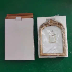 Vintage European style decorative photo frame with intricate carved frame and inner display card.