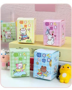 Coffrets cadeaux surprise aveugles avec animaux mignons pour porte-clés colorés