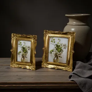 Vintage resin photo frame Baroque ornate desktop picture frame home decor tabletop display