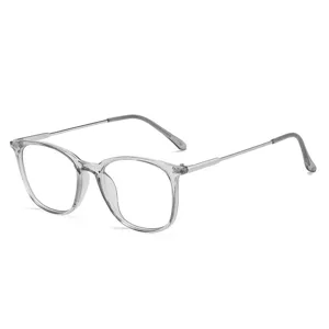 Gafas anti-luz azul clásicas con montura redonda transparente para hombres y mujeres