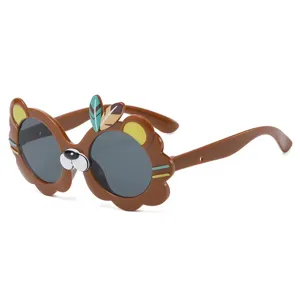 Lunettes de soleil pour enfants en forme de tigre avec protection UV pour garçons et filles