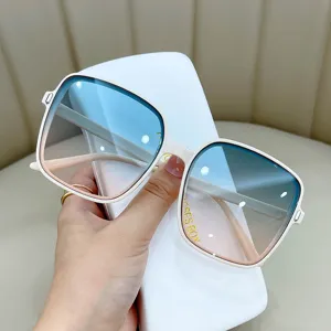 Fashion Square Oversized Sunglasses For Women Men UV400 Protection PC Frame AC Lens Gradient Korean Ins Style Outdoor Eyewear