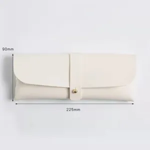 Custodia per Occhiali da Sole in Pelle PU Chiusura con Bottone Custodia Protettiva Morbida Portaocchiali Minimalista