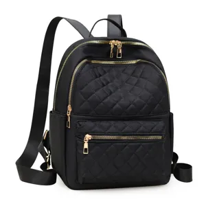 Γυναικείο Σακίδιο Πλάτης Oxford Cloth Fashion Retro Diamond Lattice Embroidery Casual Commute Travel Bag Λεπτομέρειες με Χρυσό Φερμουάρ