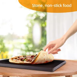 Piedra para pizza negra antiadherente para coccion en horno y utensilios de cocina