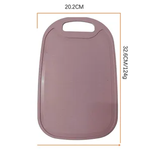 Wheat straw plastic cutting board with hanging hole, kitchen chopping board 32.6x20.2cm
