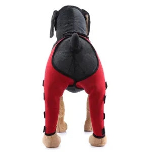 Dog Knee Brace Recovery Joint Protector Adjustable Pet Leg Sleeves For Small Medium Dogs Injury Support Protective Clothing Hooks Loops
