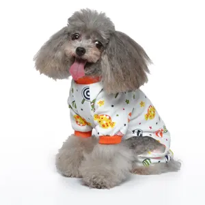 Süßer Hundepyjama aus Baumwolle mit bunten Bonbon-Mustern, warme Haustierkleidung für Hunde.
