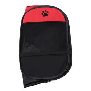 Foldable pet tent playpen for dogs and cats portable oxford fabric outdoor travel kennel red