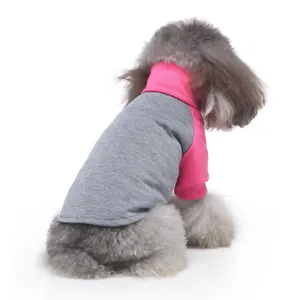 Bequemer grau-rosa Haustier-Hundepullover mit Rollkragen, lässige Hundekleidung für Frühling.