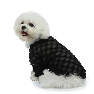 Abbigliamento per Cani Gatti Estivo Traspirante Maglia Traforata Camicia Vedo-non-vedo per Cani Piccoli Gatti Cucciolo Bottone Gilet Due Zampe Casual Top