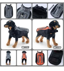 pet anti-bite dog clothes with metal spikes breathable mesh tactical vest harness
