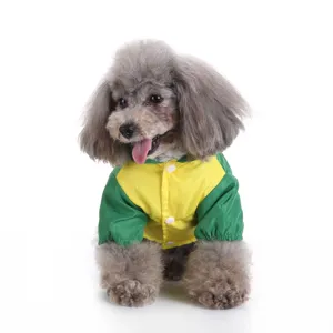 Imperméable pour chien de petite et moyenne taille jaune et vert vêtement pour animal