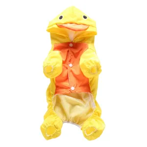 Imperméable mignon pour animaux de compagnie imperméable chien à quatre pattes avec capuche