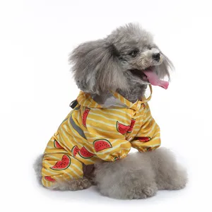 Mignon imperméable pour chien pastèque poncho réfléchissant à quatre pattes vêtements chiot