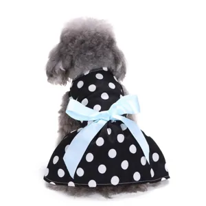Haustier Hund Sommerkleid Süße Punkte Sonnenblume Kirsche Druck Welpe Prinzessin Rock Atmungsaktiv Kleine Hunde Kleidung