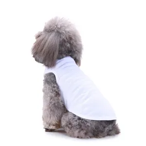 Gilet pour Chien de Compagnie Été Respirant Couleur Unie Mélange de Coton Chiot T-Shirt Vêtements pour Petits Chiens