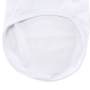 Gilet pour chien blanc uni t-shirt d'ete vetement de base respirant pour chiot detail vetement