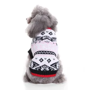 Classic retro Nordic pattern pet sweater for small and medium dogs warm winter dog clothes