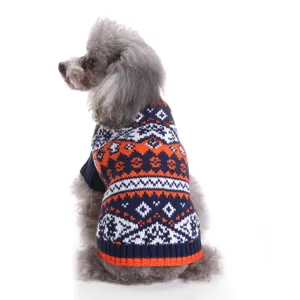 Classic retro dog sweater winter warm knit pet clothes for small and medium dogs apparel
