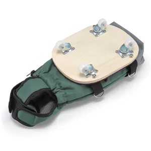 Mobility drag bag for disabled dogs with 4-wheel scooter board for paralyzed pet aid