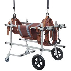 4-wheel adjustable dog wheelchair mobility cart for medium large disabled pets walking aid