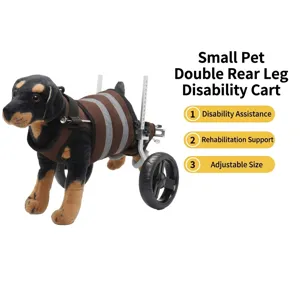 Adjustable Pet Dog Wheelchair For Disabled Back Legs Rehabilitation Walker Lightweight Aluminum Cart For Mobility Small Medium Dogs