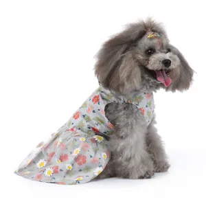 Robe pour animal de compagnie respirante et florale pour chiens et chats, parfaite en été.