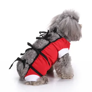 Comfortable pet recovery suit for dogs after surgery with breathable cotton fabric and secure ties.