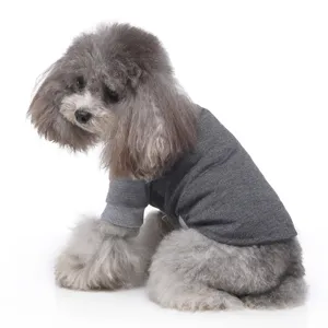 Grauer Haustier Hundepullover Langarm mit Stehkragen fuer Herbst Fruehling Detail