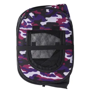 Foldable pet tent portable purple camouflage playpen puppy cat outdoor camping house