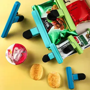 Vibrant multipurpose plastic food sealing clips for snack bags and kitchen storage organization