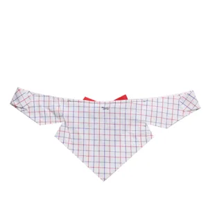 Mooie Ruitjespatroon Huisdier Hond Bandana Kraag met Rode Strik Feestelijke Sjaal