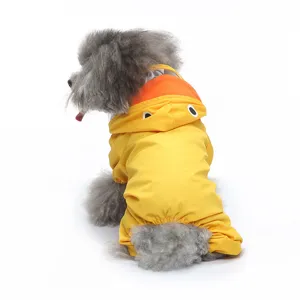 Imperméable pour chien à quatre pattes avec capuche de canard vêtements de pluie pour animaux