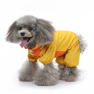 Imperméable pour chien à quatre pattes réfléchissant mignon, poncho imperméable pour animaux.