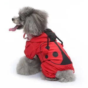 Mignon imperméable pour chien coccinelle vêtements de pluie imperméables pour animaux