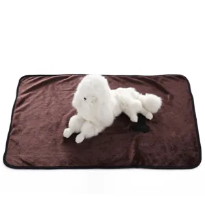 Detailed view of soft double-sided fleece pet blanket featuring cute plush dog, perfect for pets.