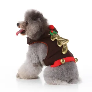Joli costume de Noël pour chien renne vêtements pour animaux chaud chiot pour petits chiens tenue