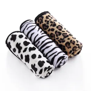 Cozy animal print fleece pet blankets in cow, zebra and leopard patterns for home use.
