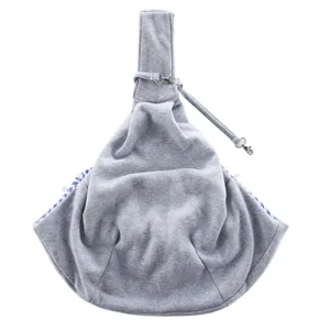 Atmungsaktive graue Haustier-Schultertasche mit Sicherheitsleine für Katzen und Hunde