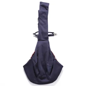 Breathable pet sling bag detail, comfortable adjustable strap and secure buckle for small dogs.