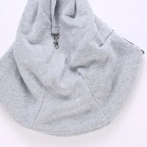 Grey single shoulder pet sling bag breathable outdoor puppy carrier bag portable design