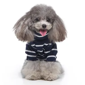 Hund gestreift Rollkragen Pullover Haustier warme Kleidung Welpe kleine Hunde Bekleidung