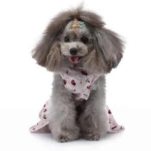 Jolie robe respirante rose coccinelle pour animal de compagnie, parfaite vacances d'été.