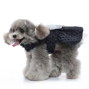 Robe de chien de compagnie princesse nœud papillon, vêtement élégant pour mariage.