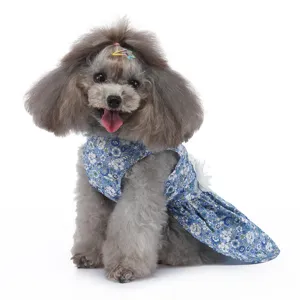 Jolie robe florale pour chien vetement chiot ete vetement animal respirant pour petit chat