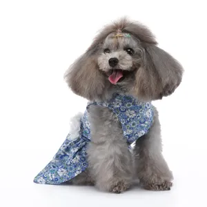 Jolie robe florale pour animaux de compagnie, jupe d'été respirante pour chiot et chat.